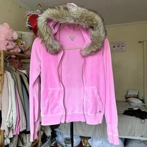Bimbo Jacket Juicy Couture Velour Tracksuit Sweater Size‎ XL Youth Women Small